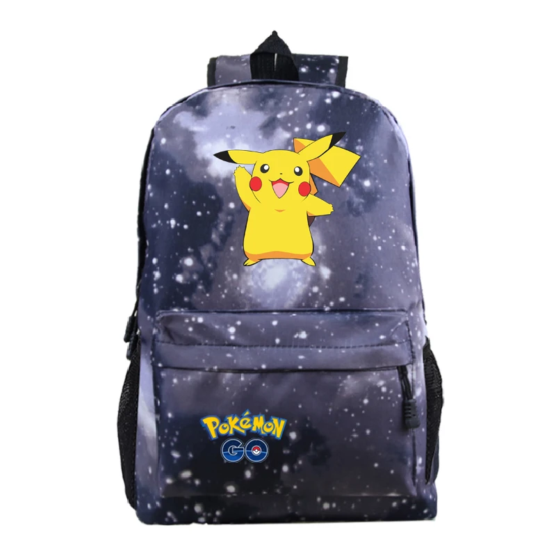 Милый рюкзак Pokemon, холст, Пикачу, для мальчиков и девочек, подростков, школьные сумки, рюкзак на плечо, унисекс, дорожная сумка - Цвет: 7