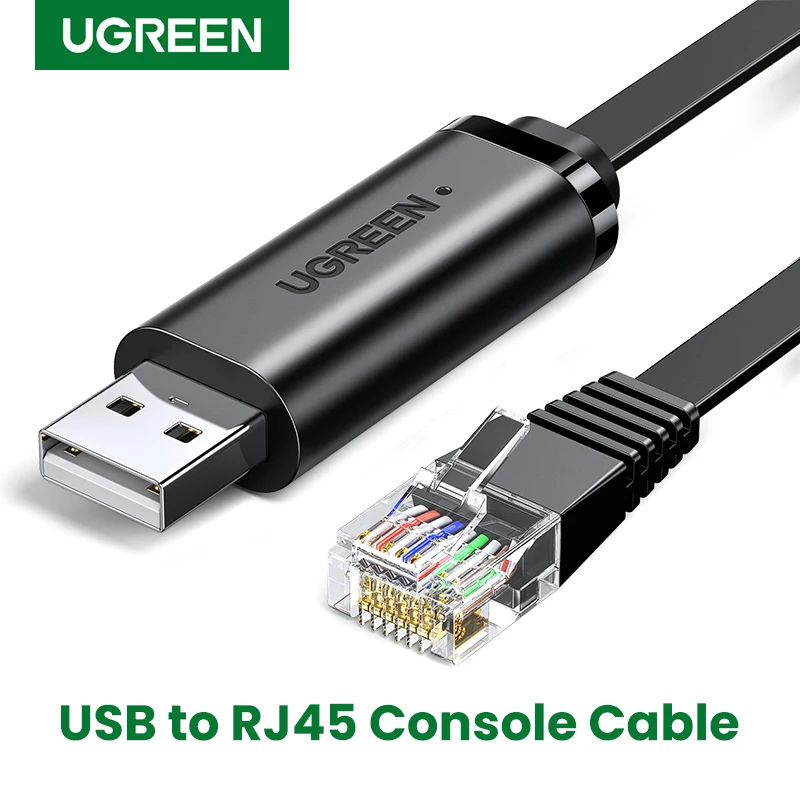 Ugreen USB to RJ45 콘솔 케이블 Cisco 라우터 용 RS232 직렬 어댑터 1.5m USB RJ 45 8P8C 변환기 USB 콘솔 케이블