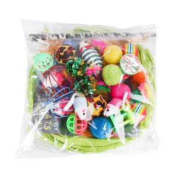 

21 Pcs Set Plush Cat Teaser Channel Ball Plush Toys for Pet safe Environmentally friendly workmanship Cat channel toy