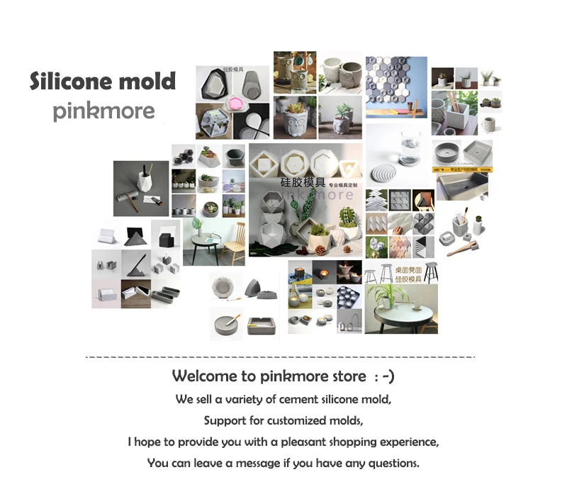 Cement flowerpot silicone mold Concrete art figure plaster flowerpot mold DIY handicraft ornament potted silica gel mould