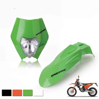 

M155 Motocross Headlights 12V Fairing Locomotive Front Fender Water Baffler Universal KTM Accessories Motorcycle Headlamp