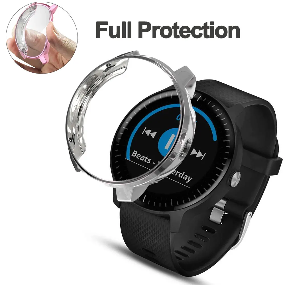 

Watch cover For Garmin Vivoactive3 music Screen Protector Film SmartWatch Case