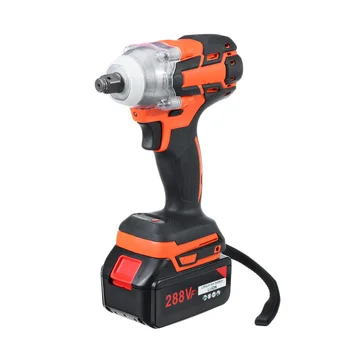 

360 N.m Brushless Impact Wrench Driver Tool Rechargeable 1/2'' Cordless Impact Wrench Power Cordless with Li-ion Battery 288Vf