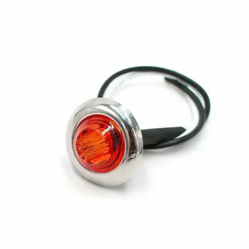 

20pcs Gap Light 3/4" Round LED With Stailness Base For Truck Trailer 1.2 W 12V