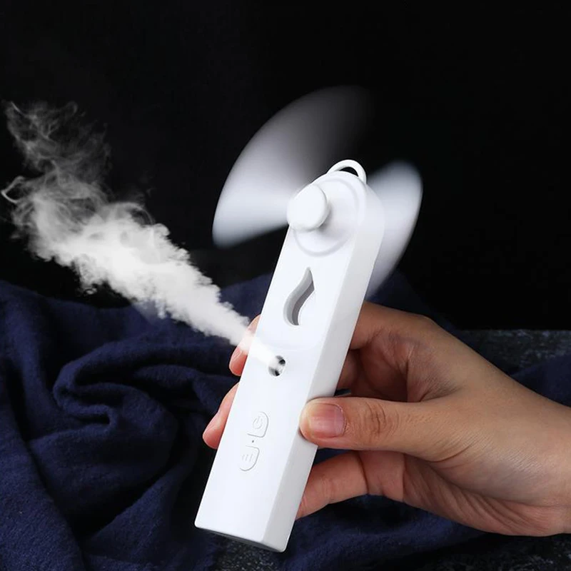 USB Mini Spray Fans Electric Portable Hold Small Fan Originality Small Household Electrical Appliances Desktop Chargeable 500mAh