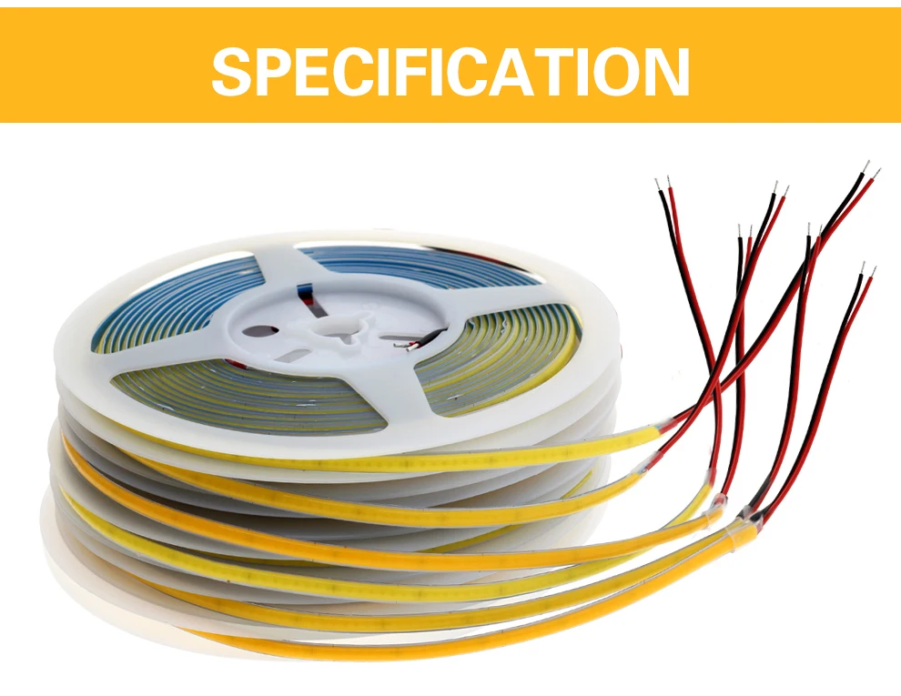288 LEDs/M COB LED Strip Light 220V Soft Flexible Tape IP65 Waterproof
