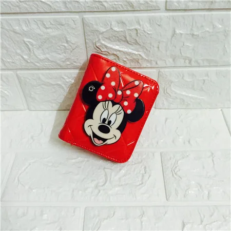 Disney Minnie Cartoon Fashion Women Short Wallet Cute Child Personality Wallet Cute Colorful Female High Quality PU Bags - Цвет: Style two