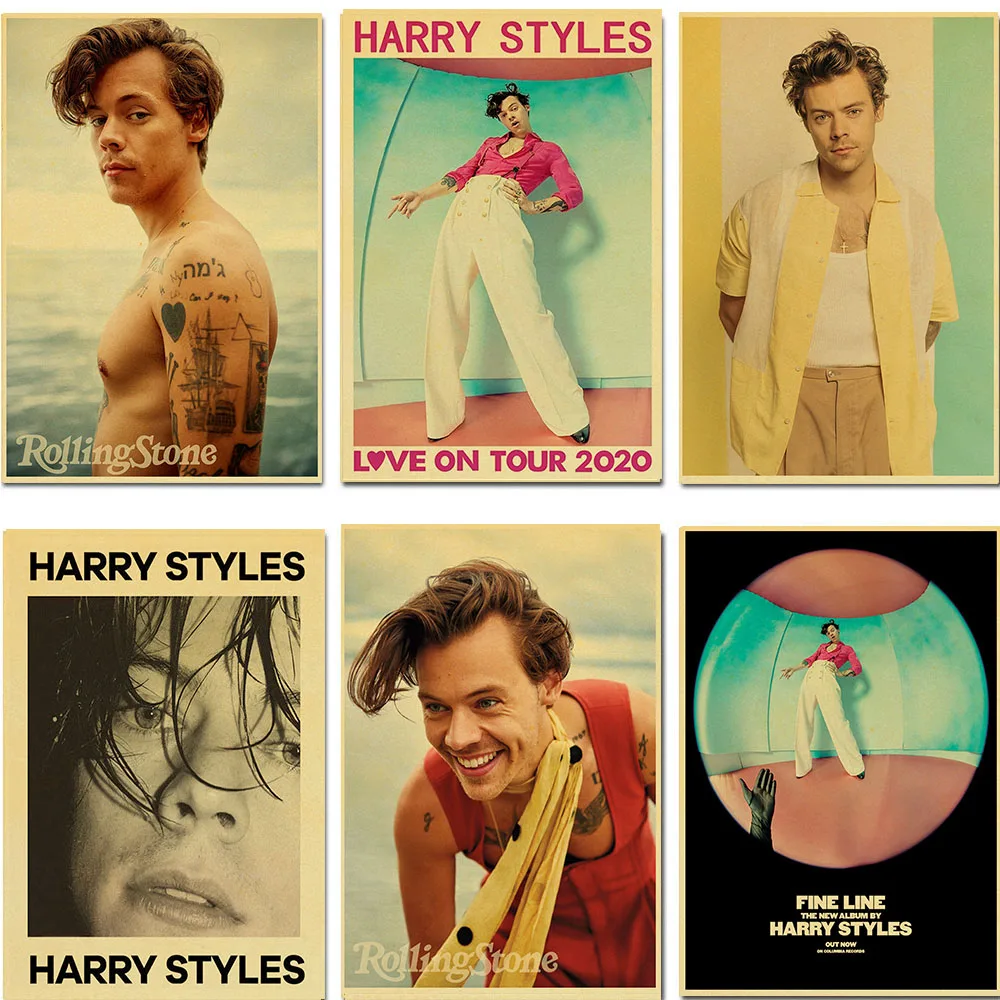 Vintage Harry Edward Styles Singer Retro Poster Good Quality Printed Wall Retro Posters For Home /Bar / Room Wall Painting