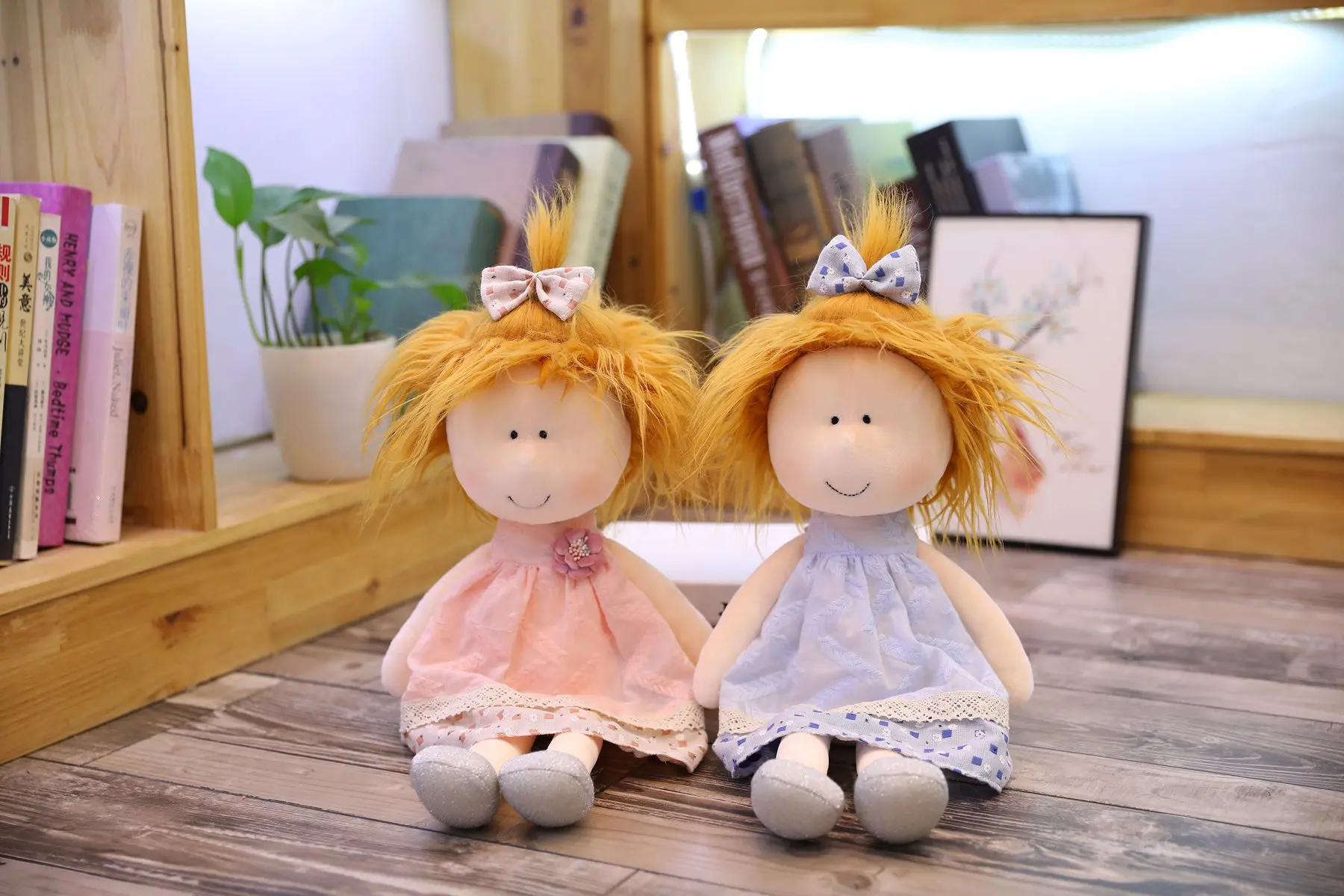 Nooer 35/45 см Kawaii для девочек Мягкие плюшевые куклы платье с цветочным принтом для девочек, детская плюшевая игрушка подарком на день рождение