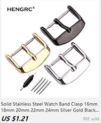Genuine Leather Watchbands 18mm 20mm 22mm 24mm Black Dark Brown Women Men Cowhide Watch Band Strap Belt With Buckle