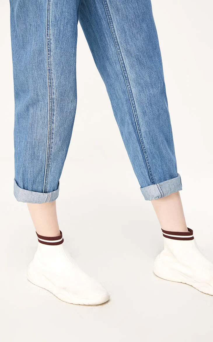 ONLY2019 летние новые свободные керлинг фонарь Обрезанные винтажные джинсы | 119149548