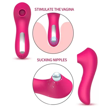 Clitoris Suction Cup Vaginal Sucking Vibrator Female Clitoris Vacuum Nipple Stimulator Female Sex Toy Masturbator Adult Products 3