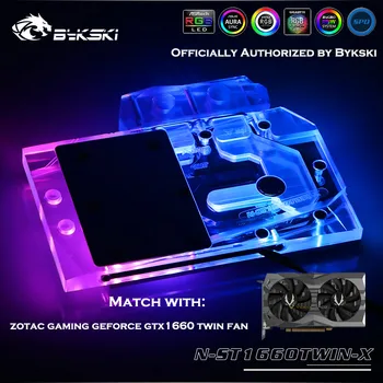 

Bykski Full Coverage RGB/A-RGB GPU Water Block For VGA ZOTAC Gaming Geforce GTX1660 Twin Fan Graphics Card N-ST1660TWIN-X