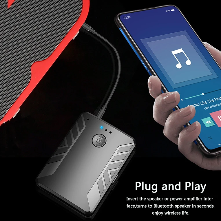 Перезаряжаемый приемник Bluetooth 5 0 1to2 передатчик беспроводной аудиоадаптер для 3 мм