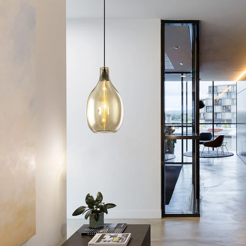 Nordic LED Color Glass Pendant Lights Lighting Modern Design Loft ...