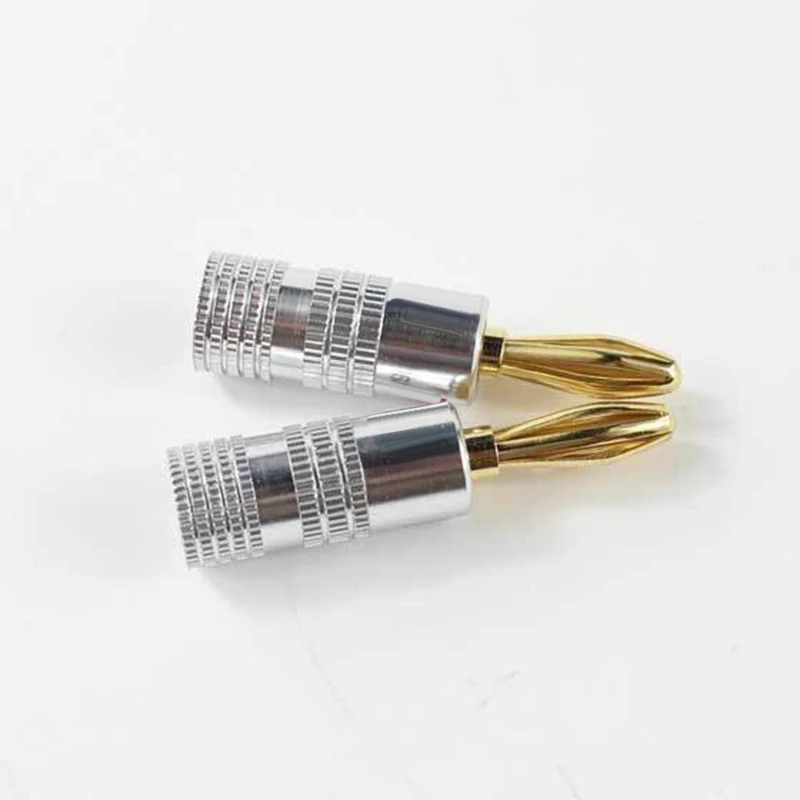 10X For Nakamichi Speaker Banana Plug Audio Jack Connector 24K Gold Plated 50M
