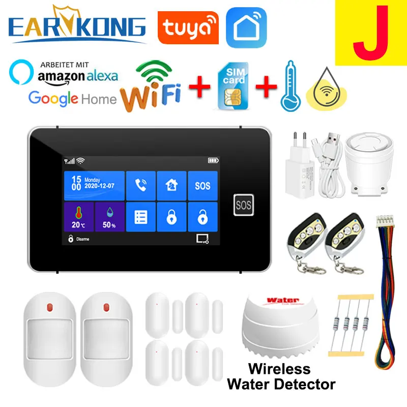 home alarm key pad Tuya WiFi GSM Alarm System Anti Theft Alarm Smart Home Burglar Alarma Personal Touch Screen Motion Detector Smoke Door Sensor portable panic button Alarms & Sensors