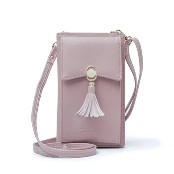 

Ladies Mini Handbags Fashion Tassel Women Crossbody Bag Multifunction Hand Phone Wallet Brand PU Leather Shoulder Strap Bag 2020