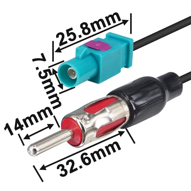 EXCLUZOSmart Car AM/FM Stereo Radio Antenna Plug Male Connector Adapter for  Radio : : Electronics