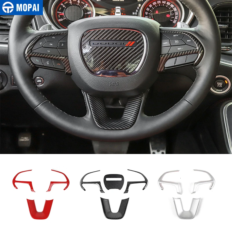 MOPAI интерьерные молдинги для Dodge charger+ Автомобильный руль декоративная крышка аксессуары для Dodge Challenger