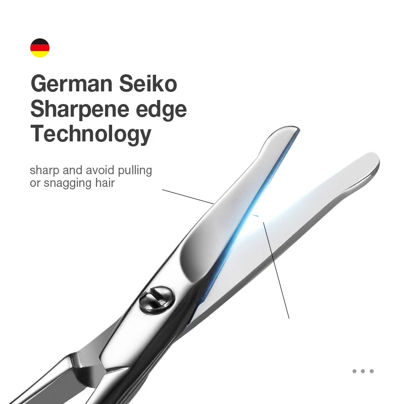 Facial Hair MR.GREEN Scissors Rounded Professional Stainless Steel Mustache Nose Hair Beard Eyebrows Eyela_voghion.com
