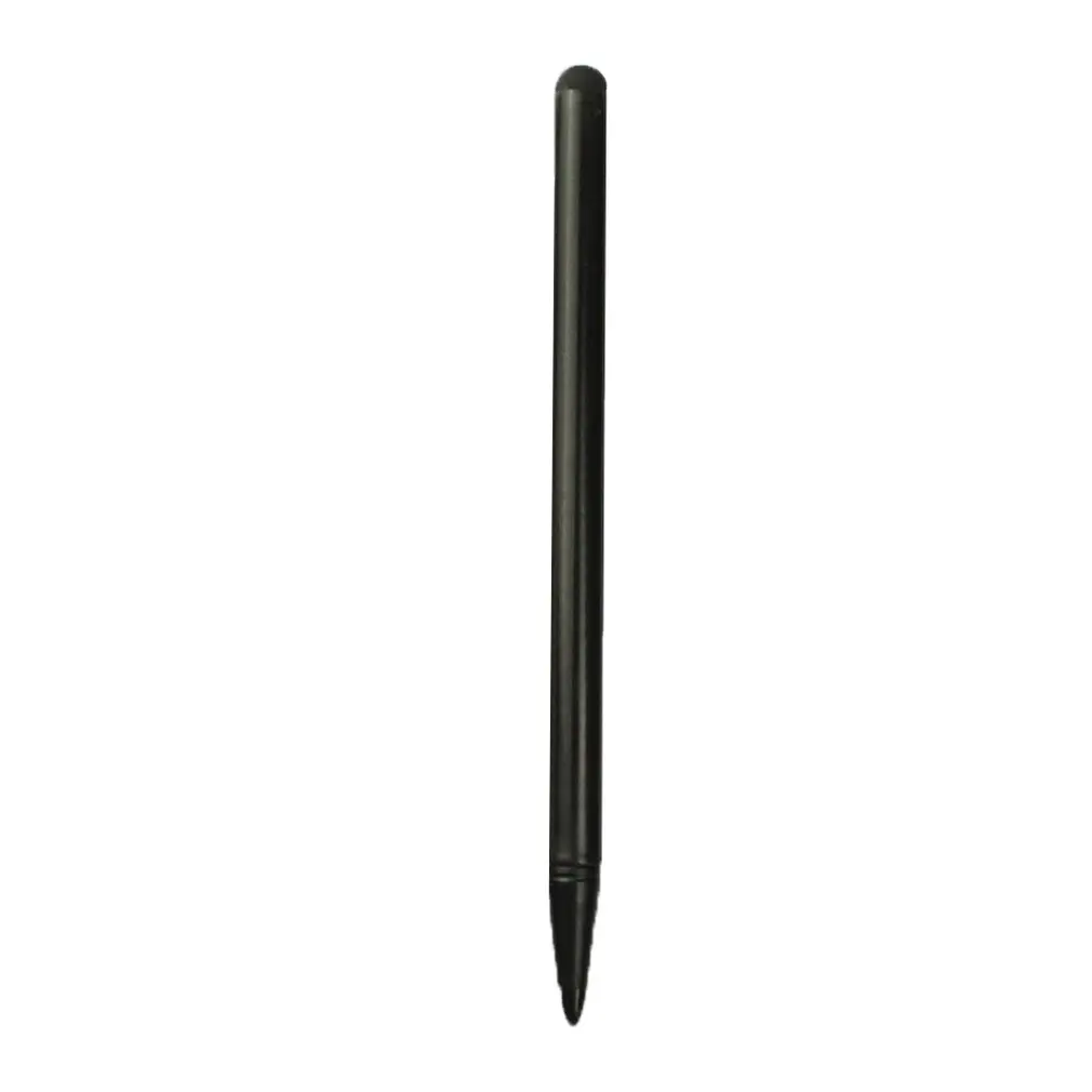 Простая двойная ручка с сенсорным экраном, сопротивление емкости, ручка с сенсорным экраном, ручка для мобильного телефона, ручка с сенсорным экраном, металлический стилус - Цвета: Черный