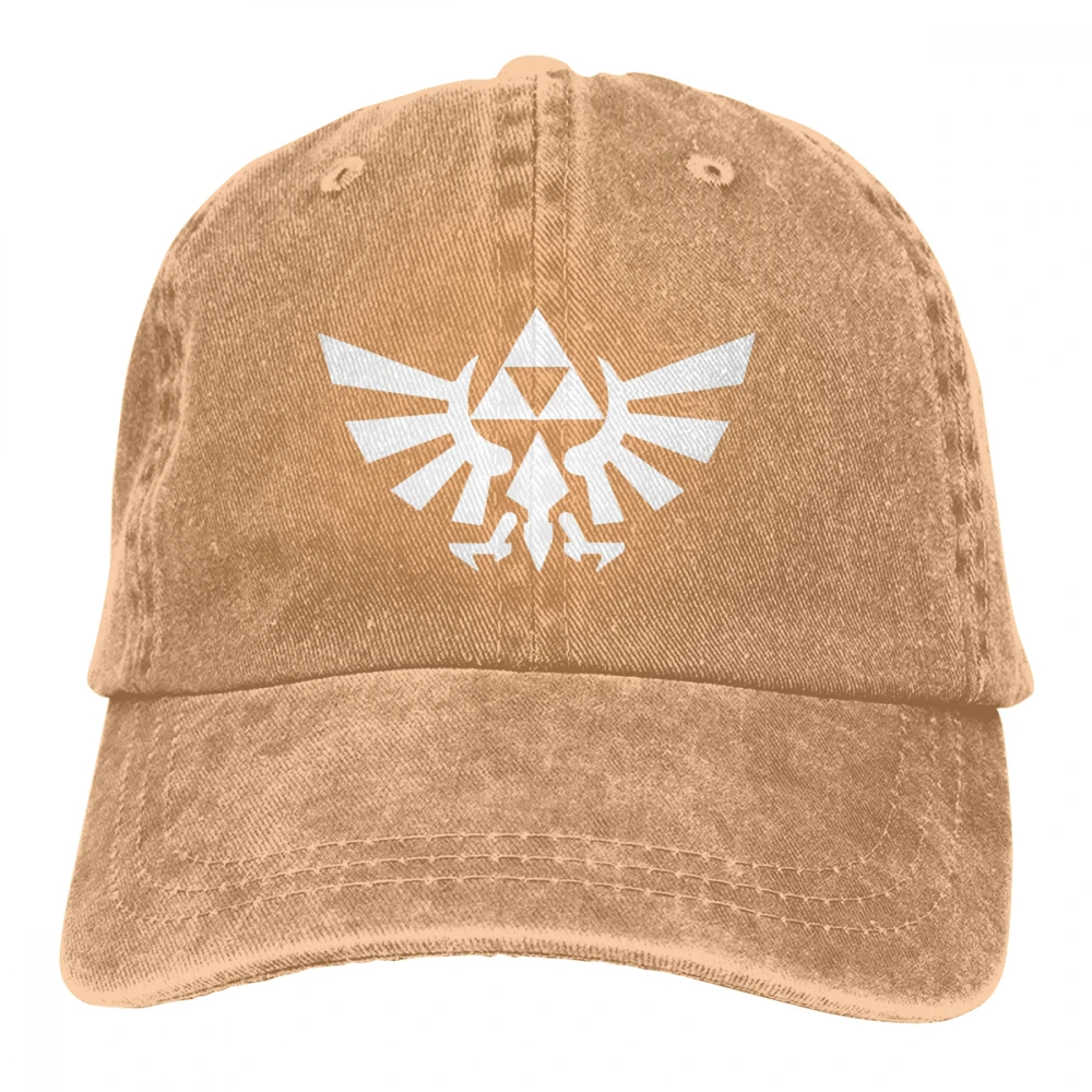 Triforce Wings Zelda Casquette черные унисекс Мужские Женские джинсовые бейсболка с ремешком кепки регулируемые Гольф папа шляпа - Цвет: Хаки