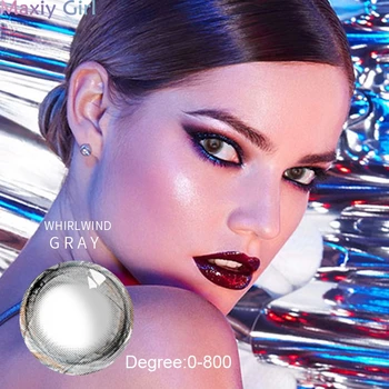 

Degree 0-800 Gray Beautiful Pupil Eyes Colored Lens Contact Lenses Mcwhirlwind For Men&Women Diameter 14.5mm Comfortable Wear