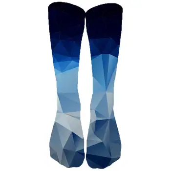 

KYKU Geometric Socks Women Psychedelic Funny Print Vortex Sock 3d Square Stocking Printed Ladies socks Cute Happy New Cool