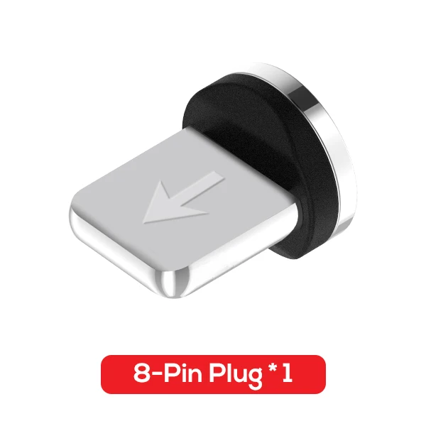 Only 8-Pin Plug Магнитный Micro USB кабель для IPhone6 7 8 X XS MAX usb type C Магнитный зарядный кабель USB C кабель для мобильного телефона для samsung huawei - Цвет: Only 8-Pin Plug