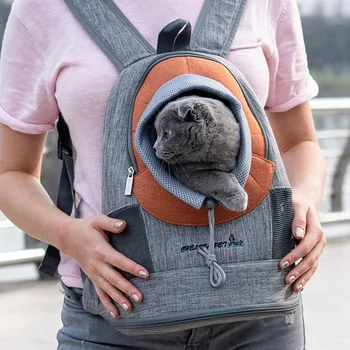 

Outdoor Pet Dog Carrier Bag Pet Dog Front Bag New Out Double Shoulder Portable Travel Backpack Mesh Backpack Head #