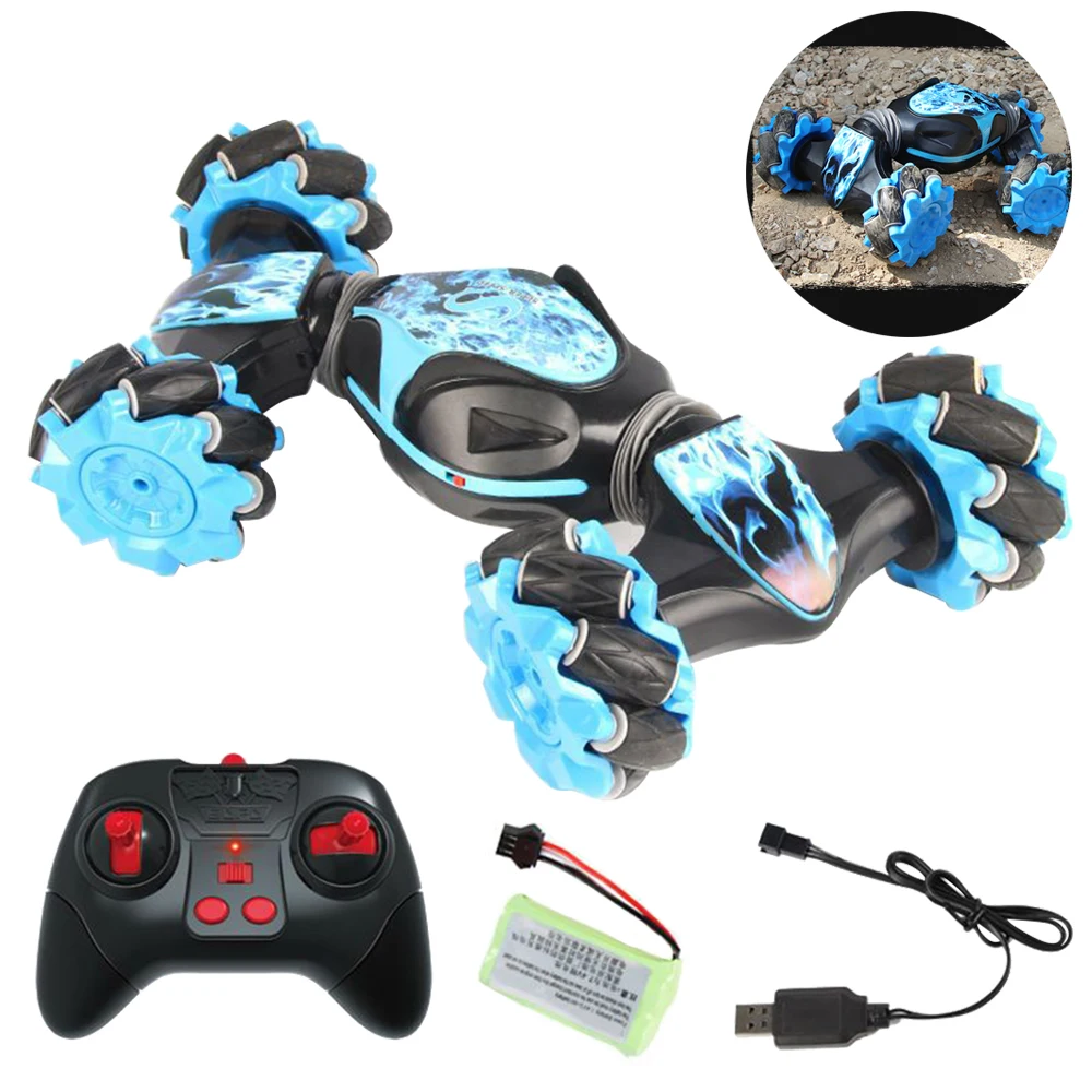

2.4GHz 4WD RC Stunt Car Off Road Car With Light RC Deformable Car Gesture Sensor Watch Kids Gifts RC Toys for Boy Birthday Gift