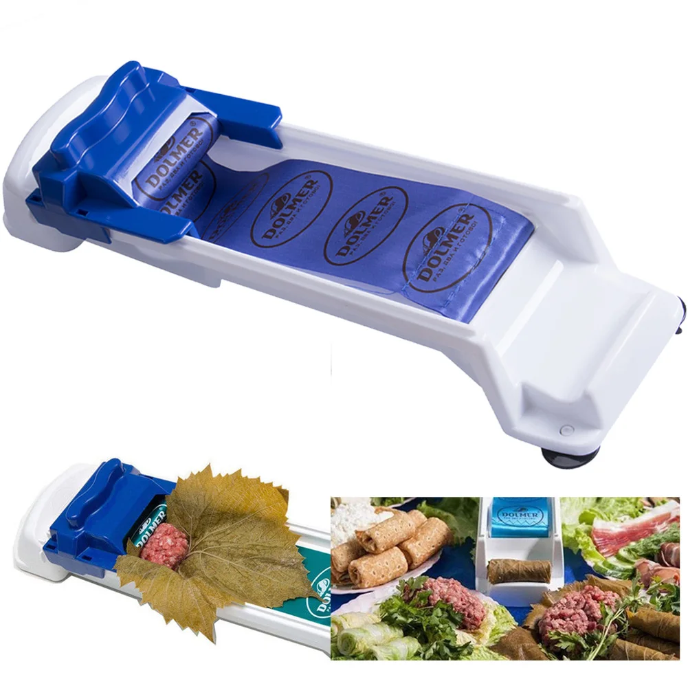 Vegetable Meat Roller Kitchen Magic Roll Sushi Maker Meat for Beginners and Children Sushi Maker Stuffed Grape Cabbage Leaf Rolling Machine 