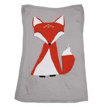 1 шт.; детское одеяло с рисунком; мягкое одеяло; детское постельное белье для малышей; вязаное одеяло для новорожденных девочек с рисунком лисы; постельные принадлежности; реквизит