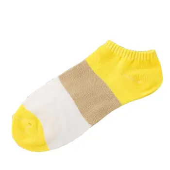 

PLOFR-B2 summer women Stripe Cotton Slippers Short socks