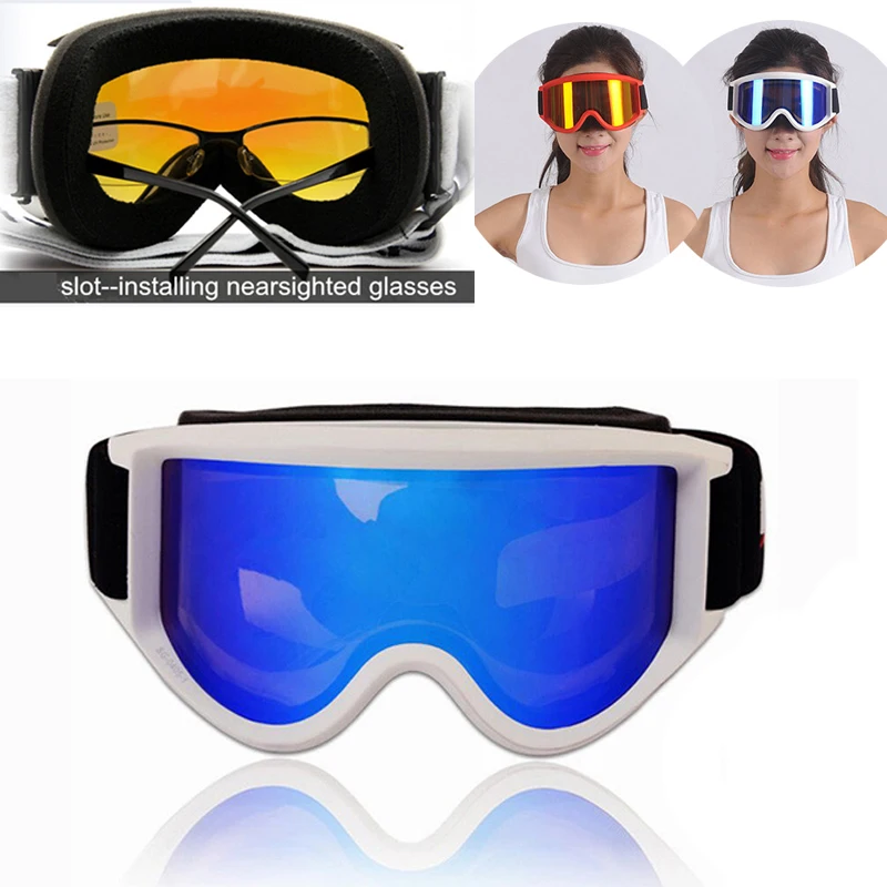 Adult inter Ski Goggles Snow Snowboard Goggles Anti fog Big Ski Mask
