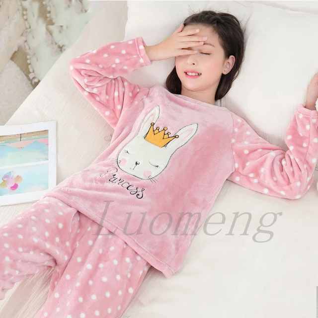 Teenage Girls Pajamas New Winter Long sleeve Children's Clothing