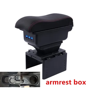 

For Toyota Yaris armrest box Vios armrest box central Store content box with cup holder ashtray Generic model