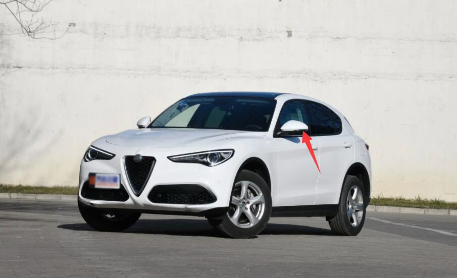 Для Alfa Romeo Stelvio углеродное волокно зеркало заднего вида крышка настоящая Крышка для зеркала из углеродного волокна