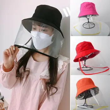 

Women Protective Anti-saliva Spray Hat Windproof Dustproof Anti Dust Hat Face Shield Isolation Face Cover Helmet Hats