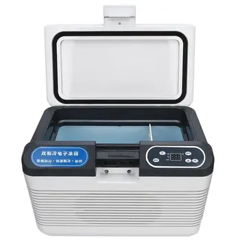 

12L Insulin Storage Cooler Bag 2-8 Degrees Adjustable Temperature Portable Insulin Fridge Dual-core Car Refrigerator