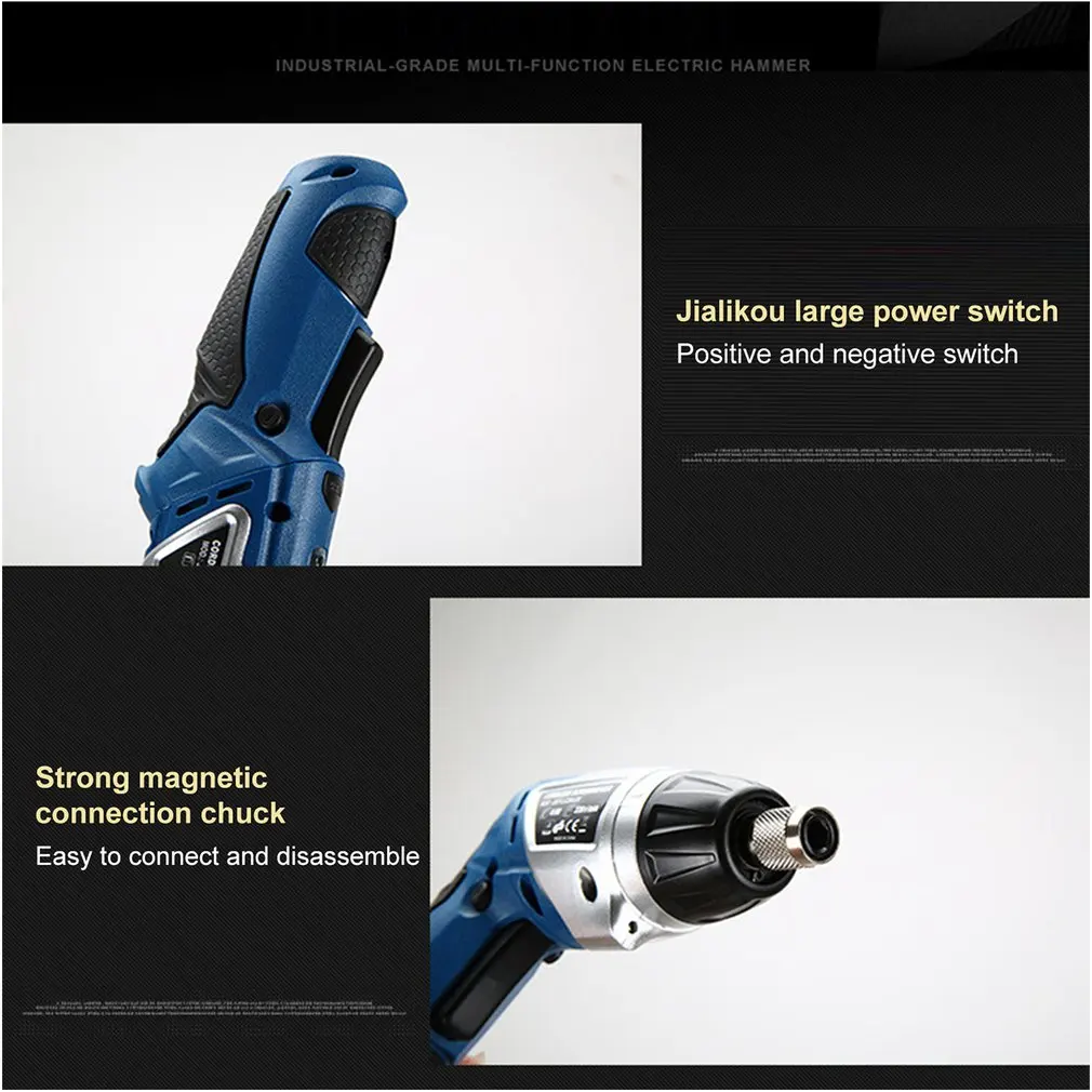 46Pcs Wireless Handheld Electric Screwdriver Set Household Rechargeable Drill Gun Tools Multi-function Screwdrivers