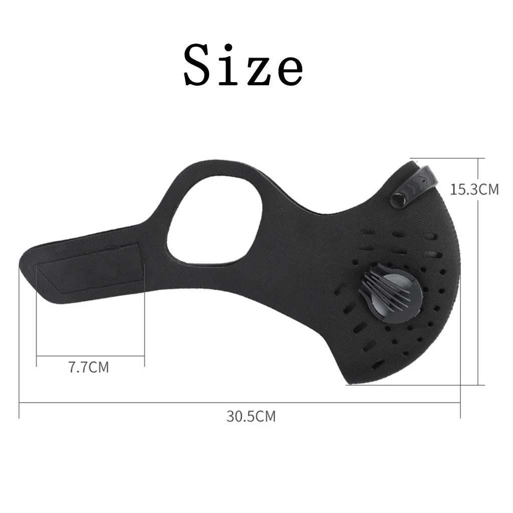 Cycling Face Mask Outdoor Sports Anti Dust Gas Activated Carbon Filter Half Face Mask Breatheable Durable Black Orange