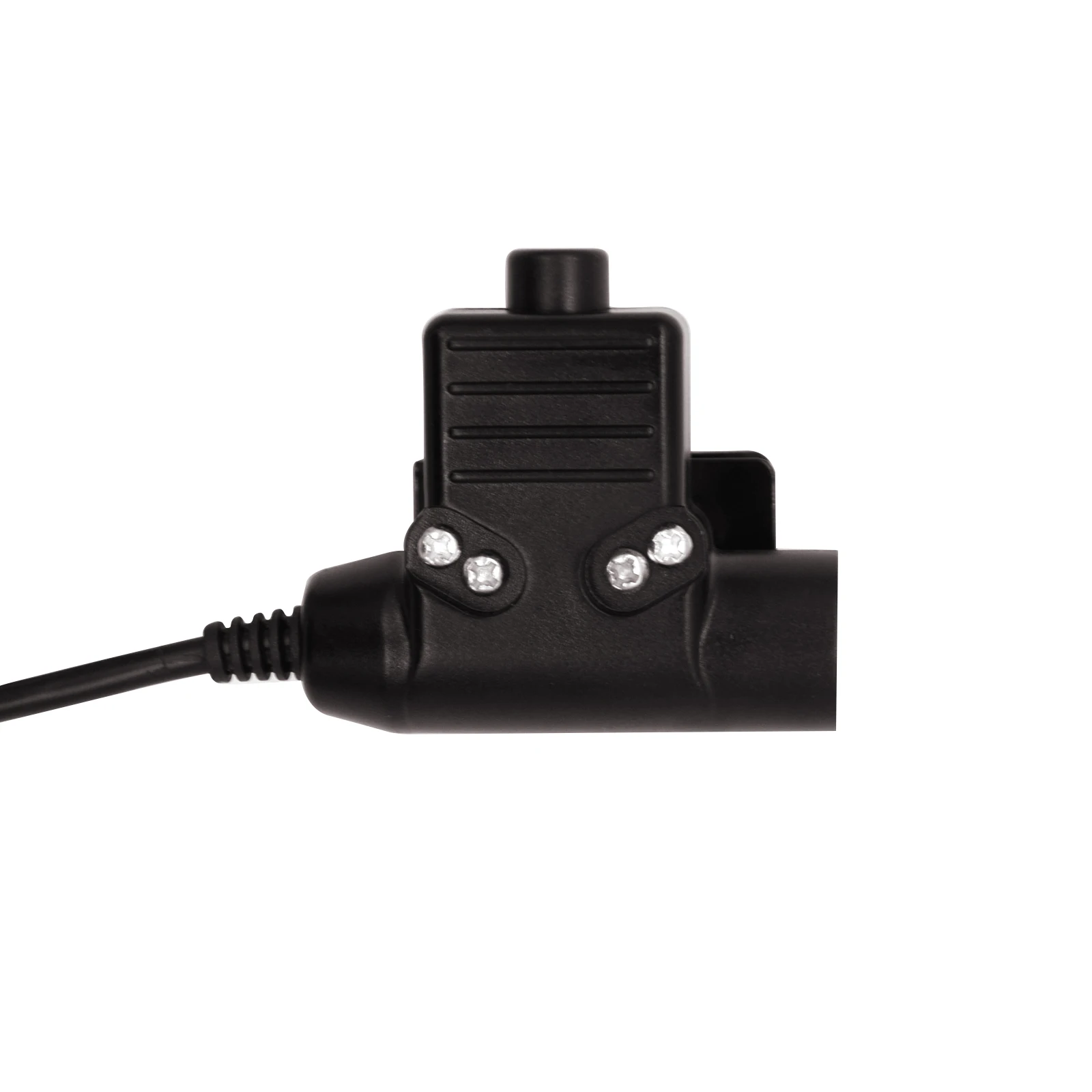 RISENKE-U94 PTT Radio Adapter Connector, Push to Talk for Midlan Walkie Talkie Earpiece, 2 Pin