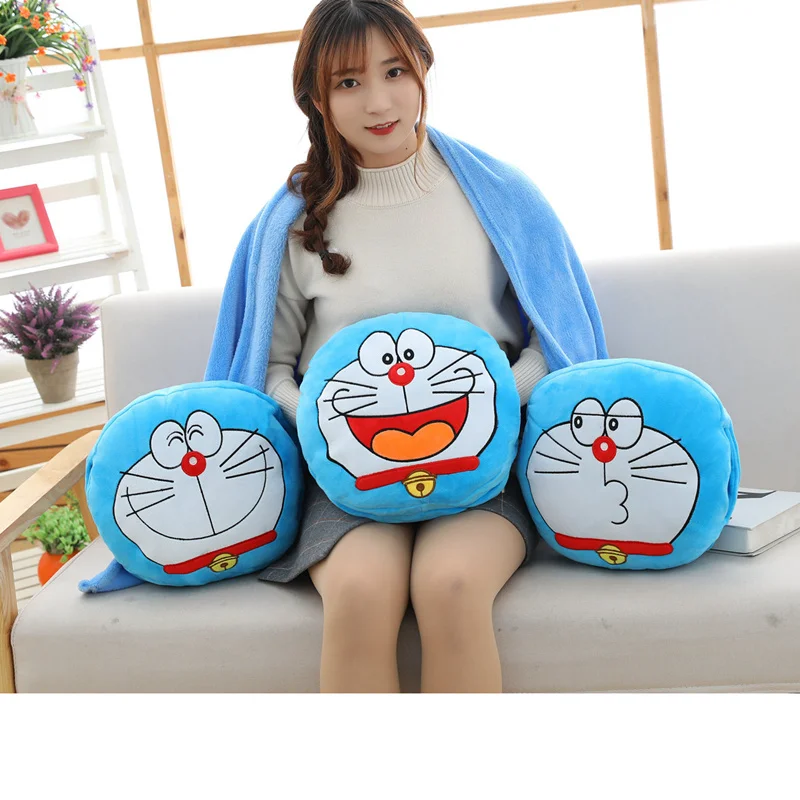 Hot Plush Stuffed Toy Cartoon Anime Cute Doraemon Doraemon Cat Blue Fat Man Doll Pillow Blanket Doll Decoration Pendant Gift