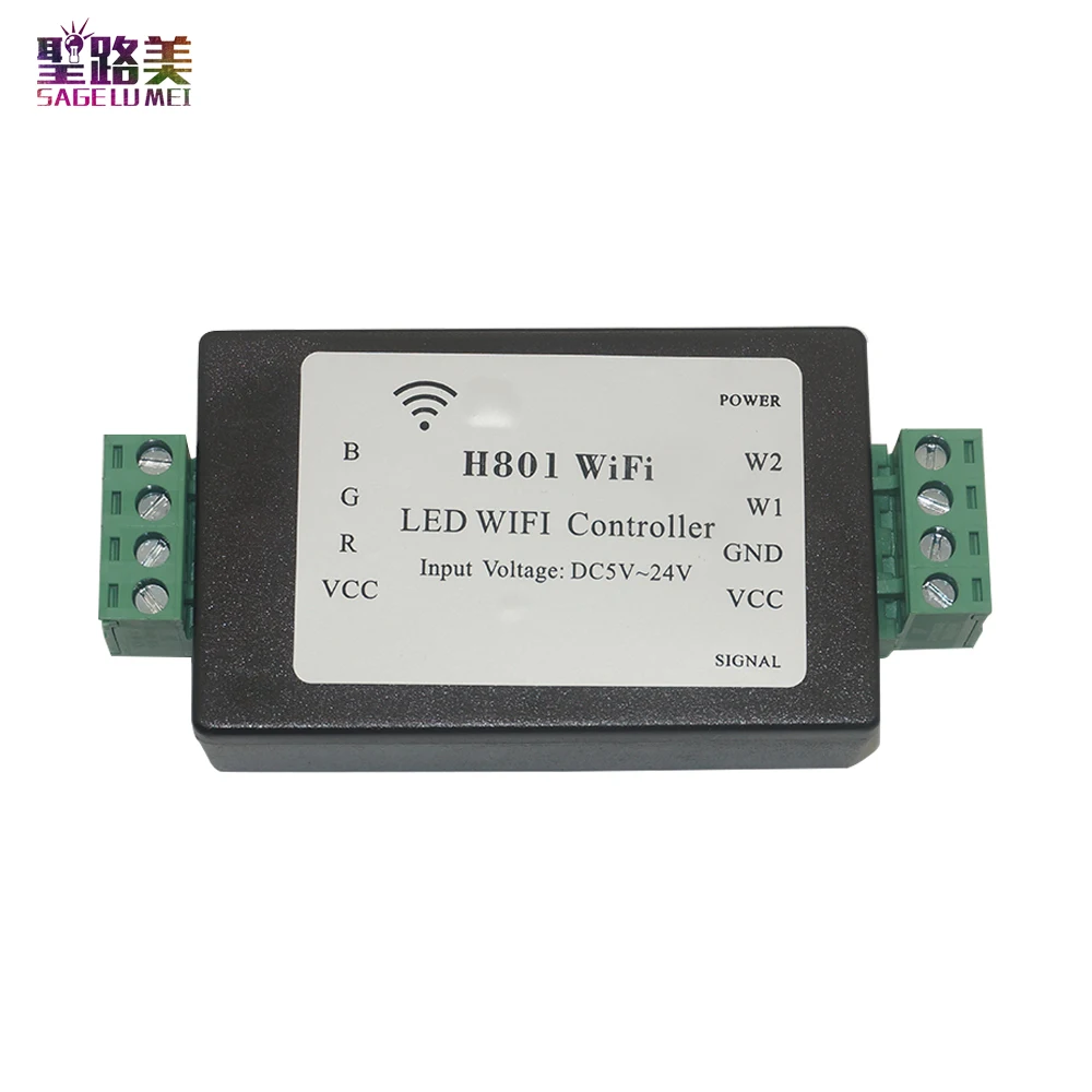 5CH* 4A выход DC5-24V Вход светодиодный RGB контроллер H801 RGBW светодиодный контроллер Wi-Fi для 5050 2835 3528 SMD светодиодный полосы светящаяся лента