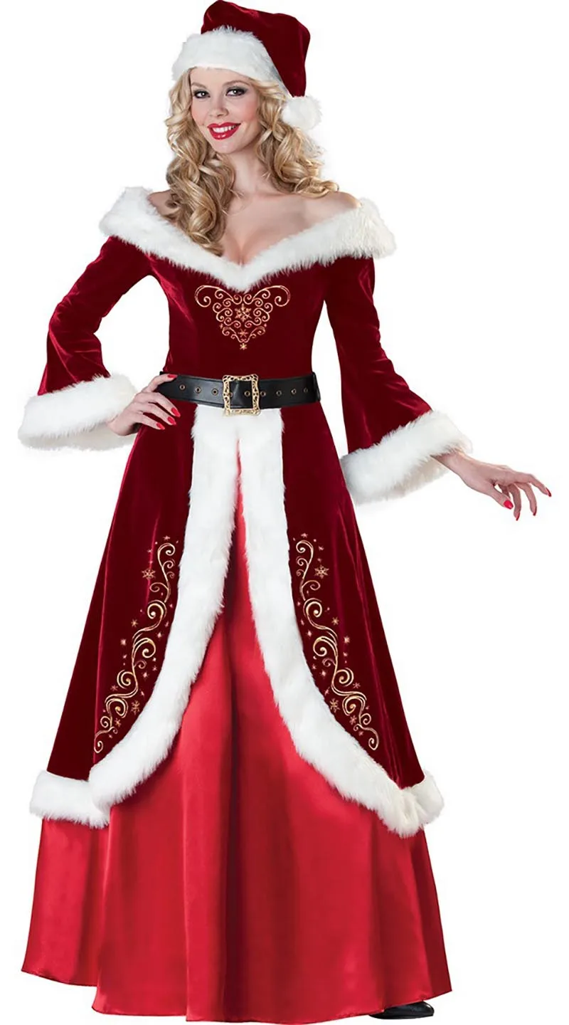 Большой размер 4XL, Рождественский костюм Санта-Клауса, Рождественский костюм для взрослых, вечерние костюмы для пар, одежда для мужчин и женщин, плюс размер 5XL
