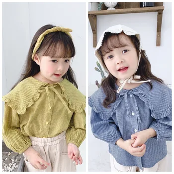 

Girls' Korean-Style Autumn Shirt Spring and Autumn Shirt Fall Clothes for Kids Girls Stripped Long Sleeve Fall Kids Shirts