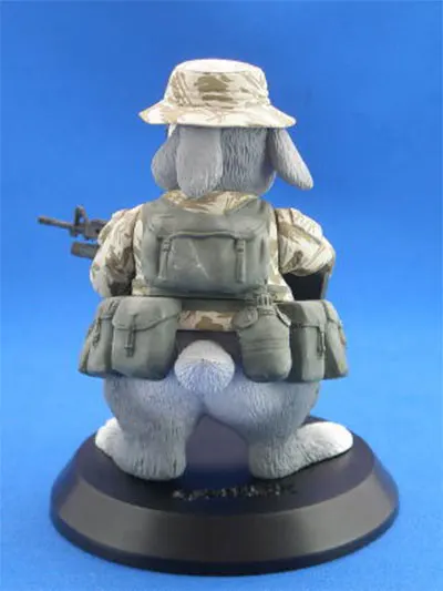 Kawaii 12 см CAT SHIT ONE The Sniper Rabbit миниатюры моделирование Неокрашенный DIY сборка статическая Смола Модель Наборы украшения