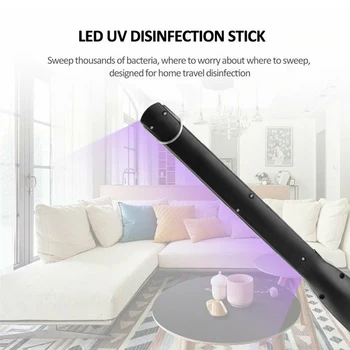 

USB Portable UVC Sterilization Stick Disinfection 30LEDs UV Sterilizer Lamp For Disinfect Bacterial Kill Mites Deodorizer